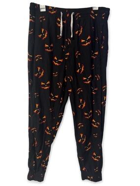 American Eagle Black Lounge Pants with Red and Yellow Accent